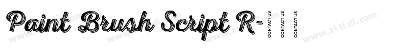 Paint Brush Script R字体转换